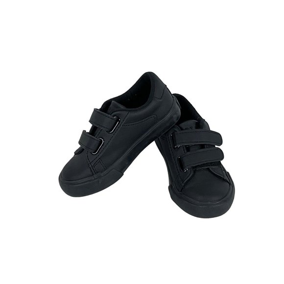 Polo Ralph Lauren Boys Toddler Hook and Loop Sneakers Shoes Size 7.0 All Black - Picture 1 of 6